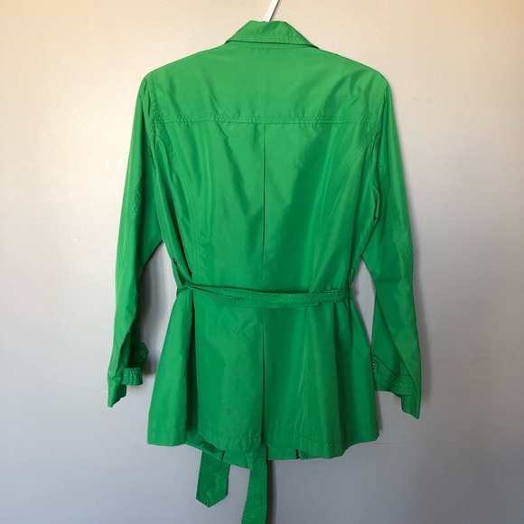 Cleo Trench Coat Green Size 10 - Picture 5 of 6